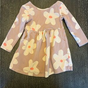 GAP Floral Long Sleeve Kids Dress - Pink and Cream